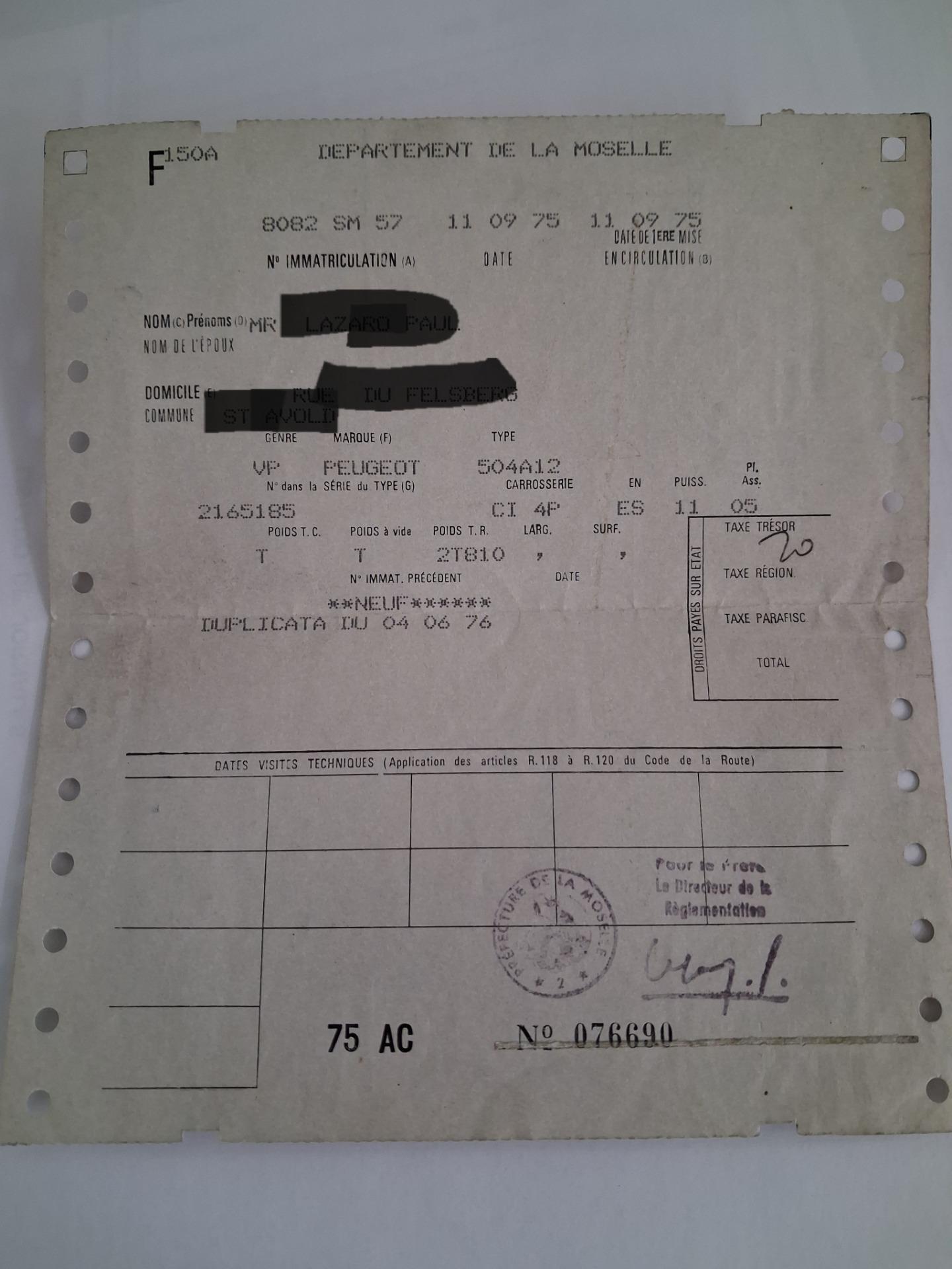 Foto 9 de Peugeot 504 Ti 