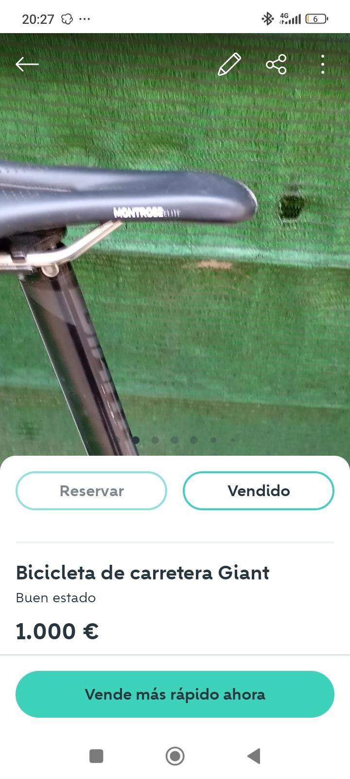 Foto 6 de Bicicleta giant carretera 