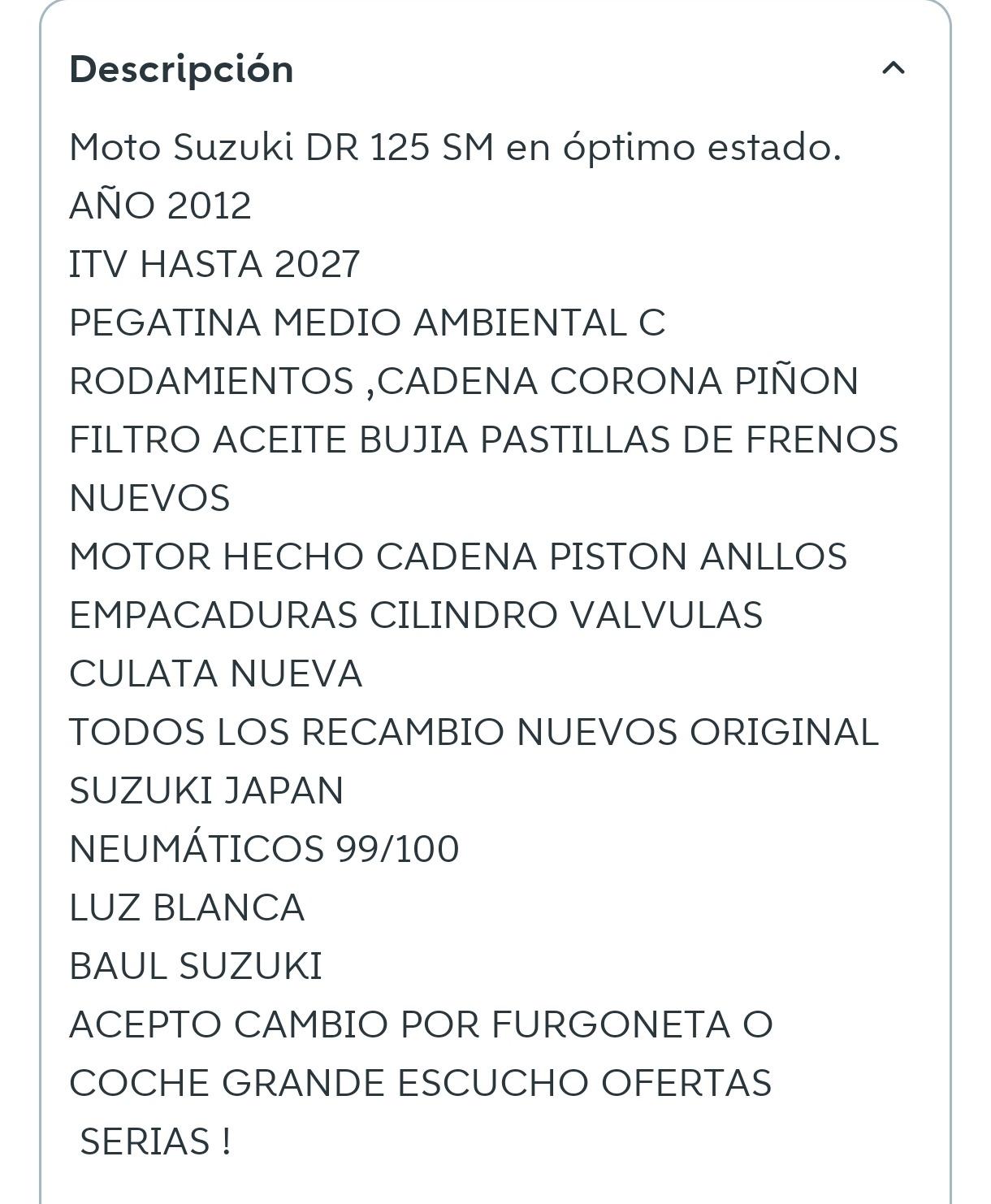 Foto 5 de Moto Suzuki DR 125 SM