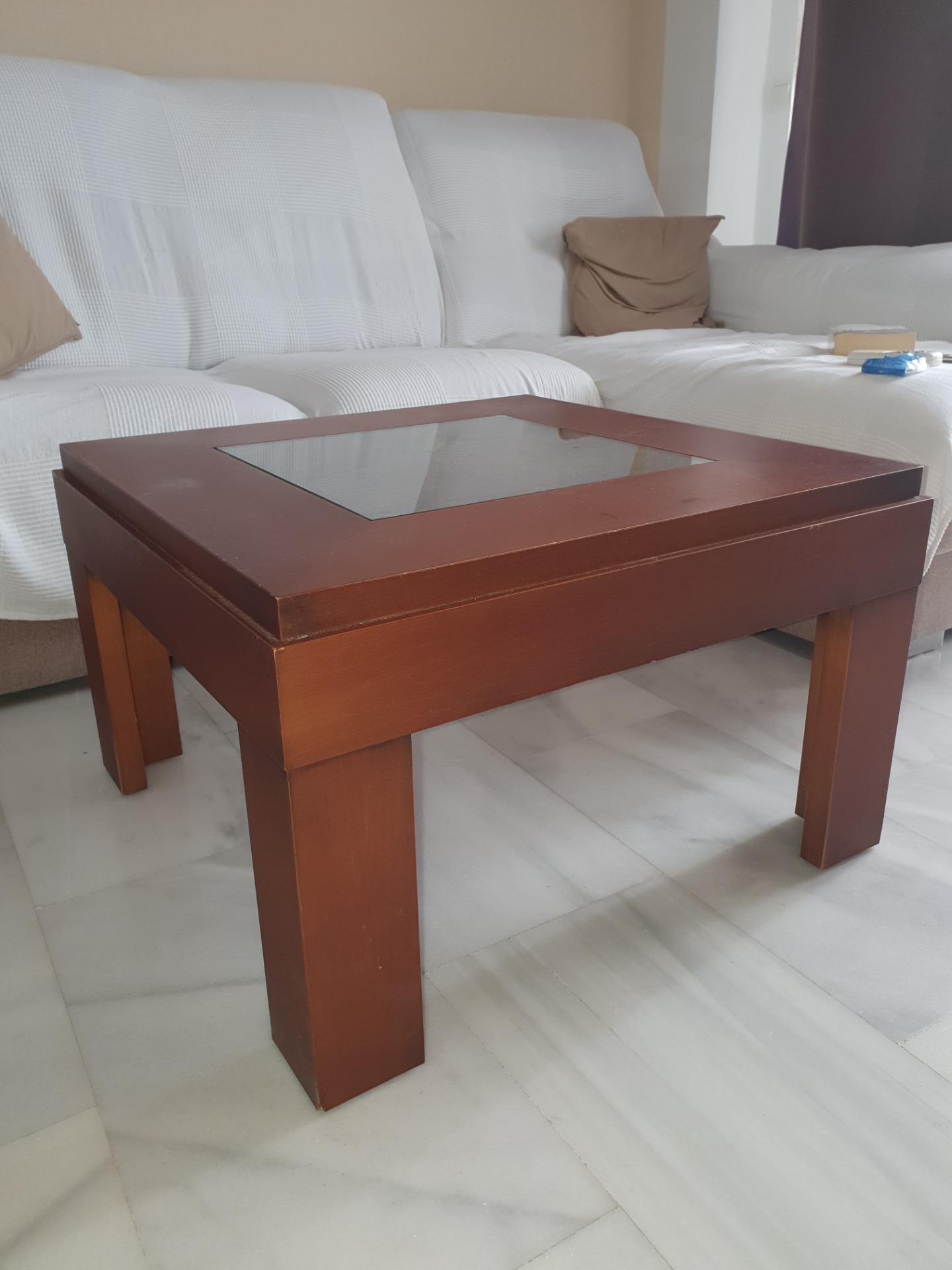 Foto 2 de Mesa de Comedor extensible + mesa rinconera +4 sillas y 2 sillones en madera maciza estilo colonial