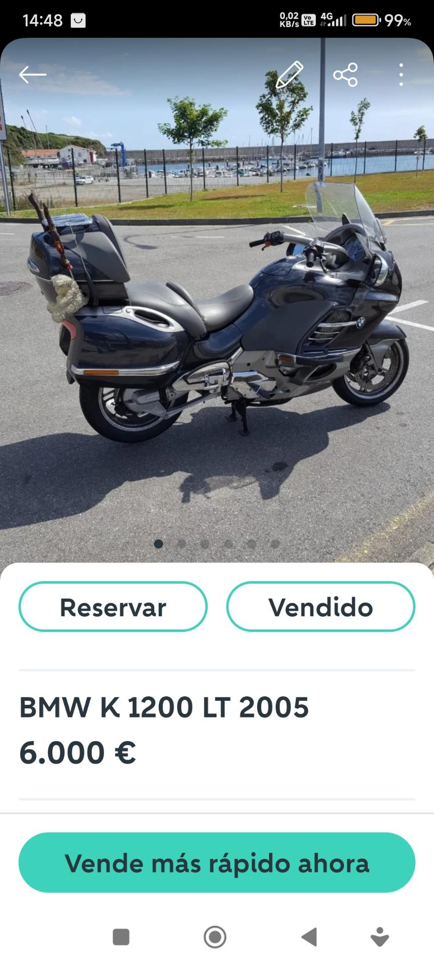 Foto 9 de Cambio BMW K1200 LT,POR SCOOTER,DE 400 EN ADELANTE,PRECIO 6000 €,
