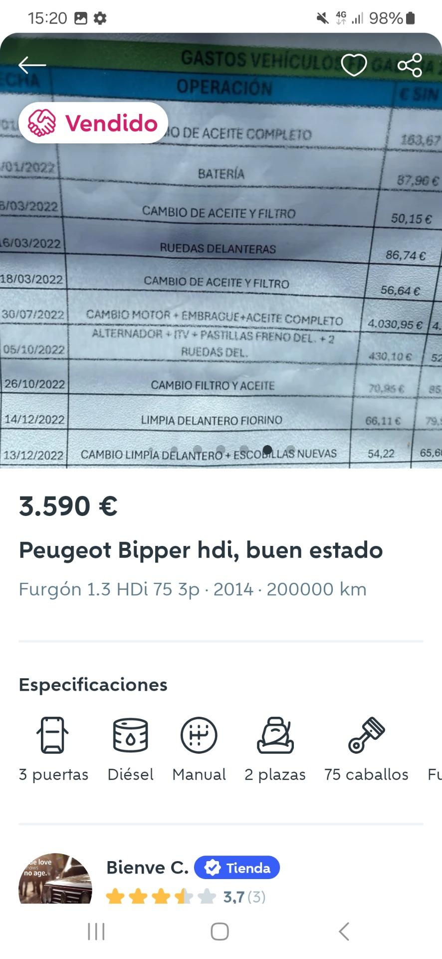 Foto 4 de Peugeot bipper